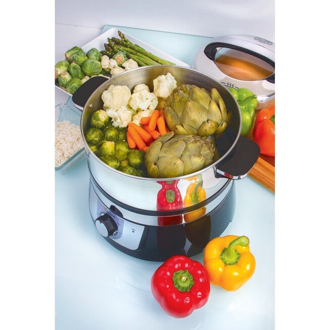 Euro Cuisine Stainless Steel Electric Food Steamer, , alternate image number null