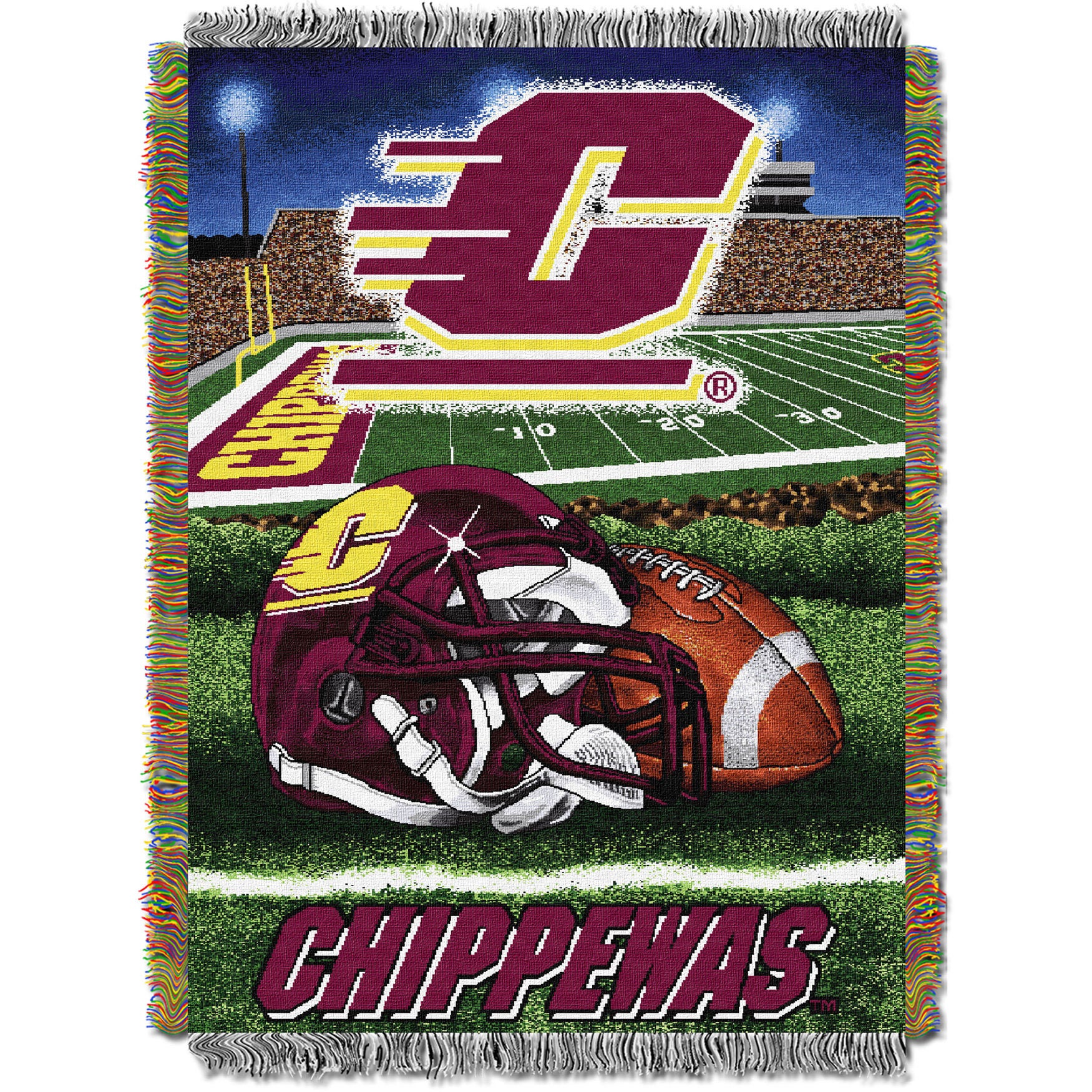 Central Michigan HFA Throw, MULTI, hi-res image number 0