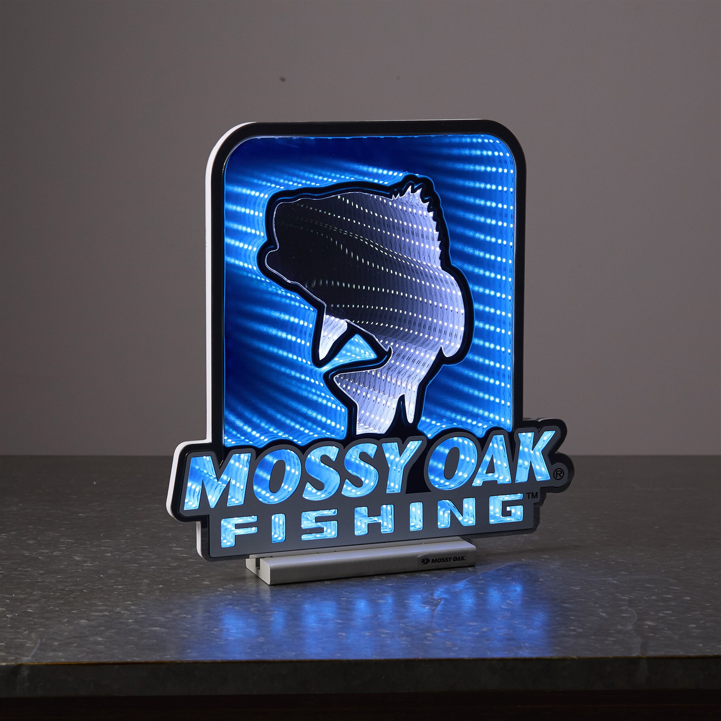Mossy Oak Fish Logo Ekkolight 16 inchesH, BLUE WHITE, alternate image number 1