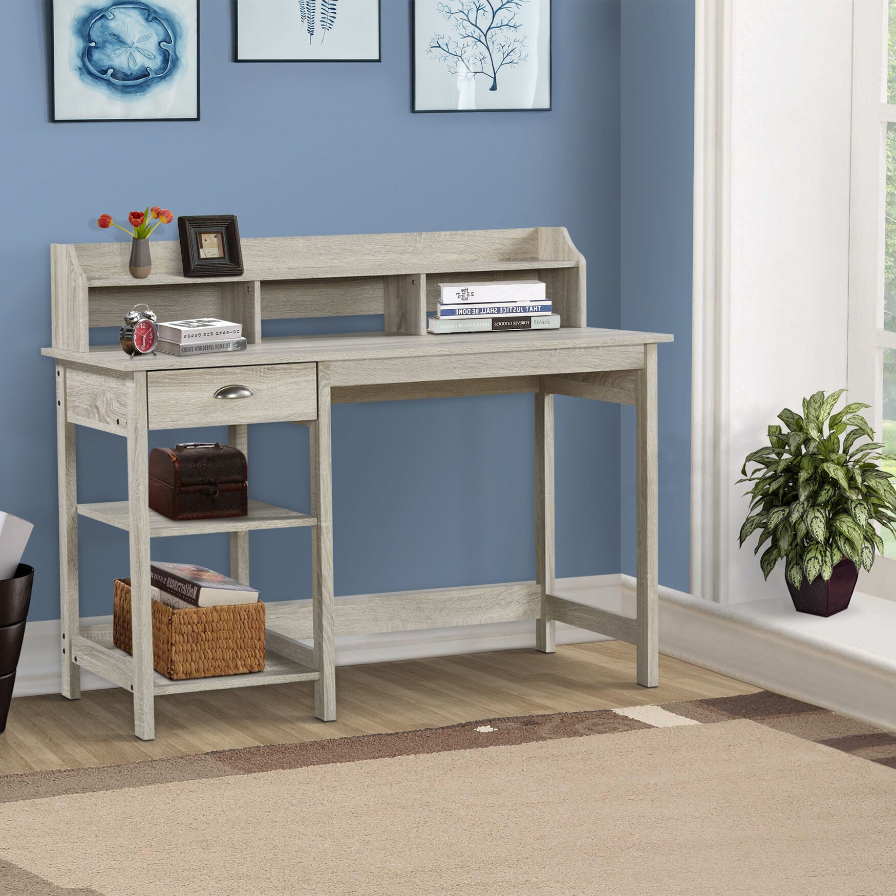 Finley 47-inch Writing Desk with Hutch, , alternate image number 9