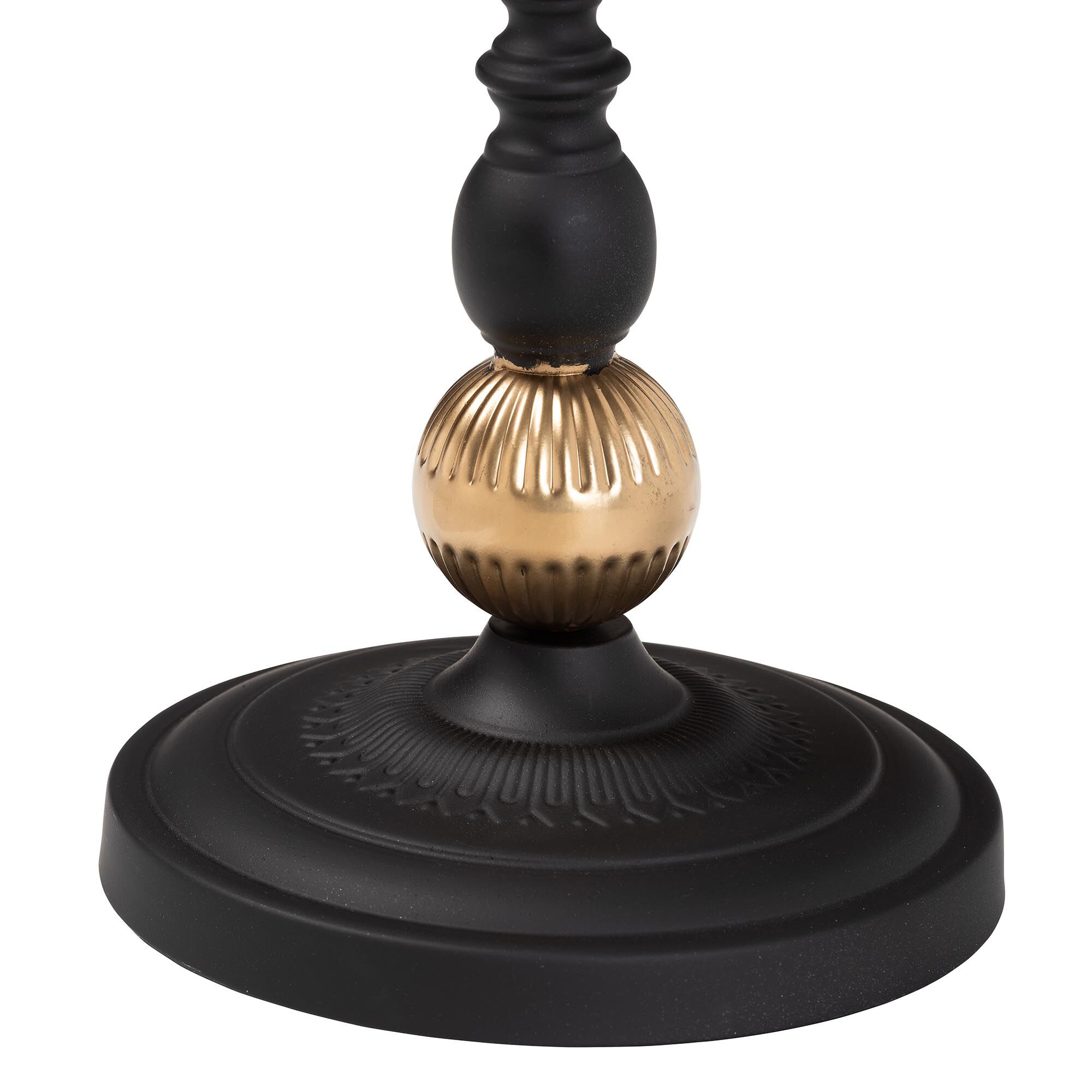 Javion Modern Glam Round Accent Side Table, BLACK, alternate image number 3