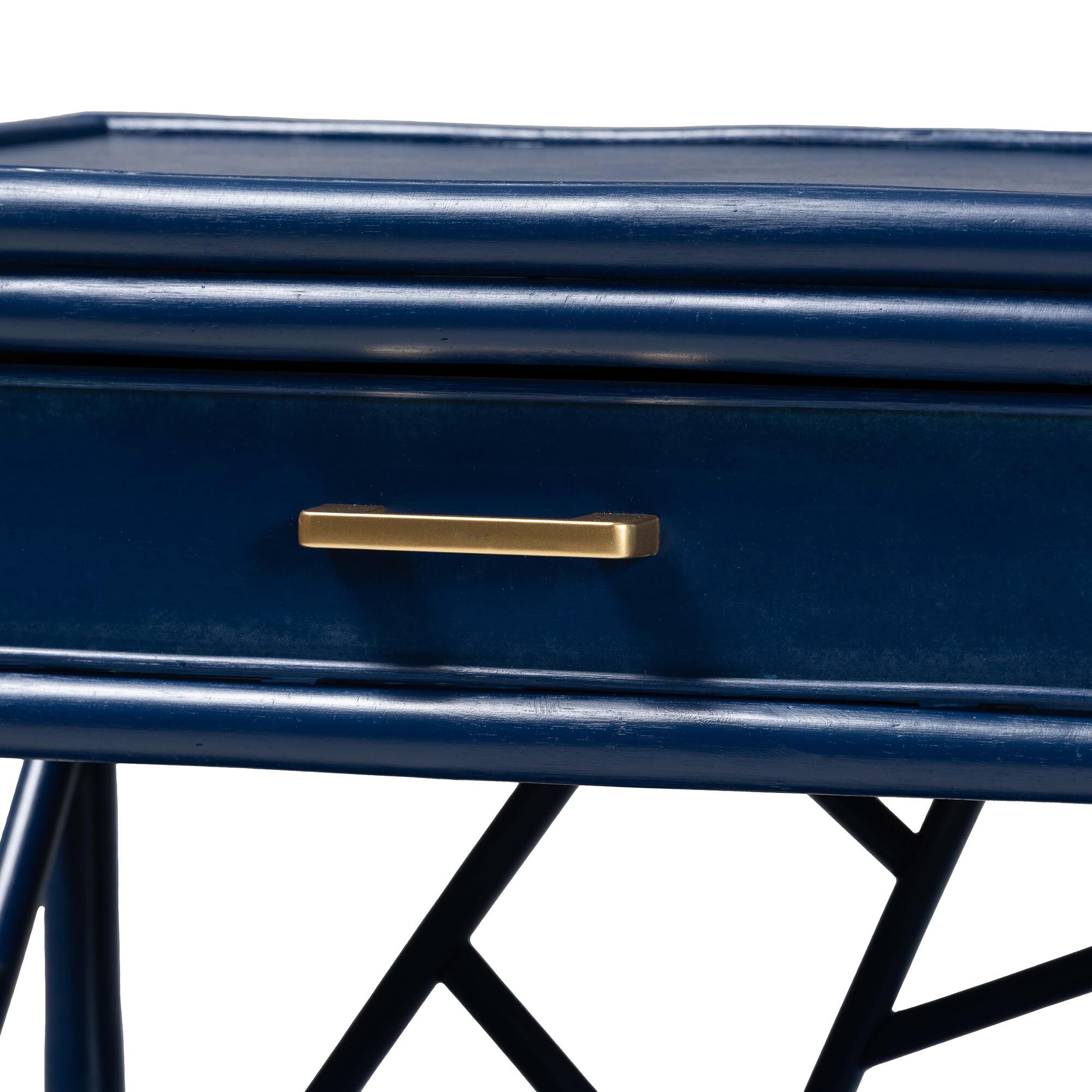 Daina Natural Rattan Nightstand, White, BLUE, alternate image number 6