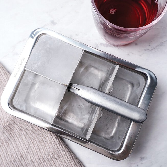 Large Cubes Stainless Steel Ice Cube Tray, , alternate image number 5