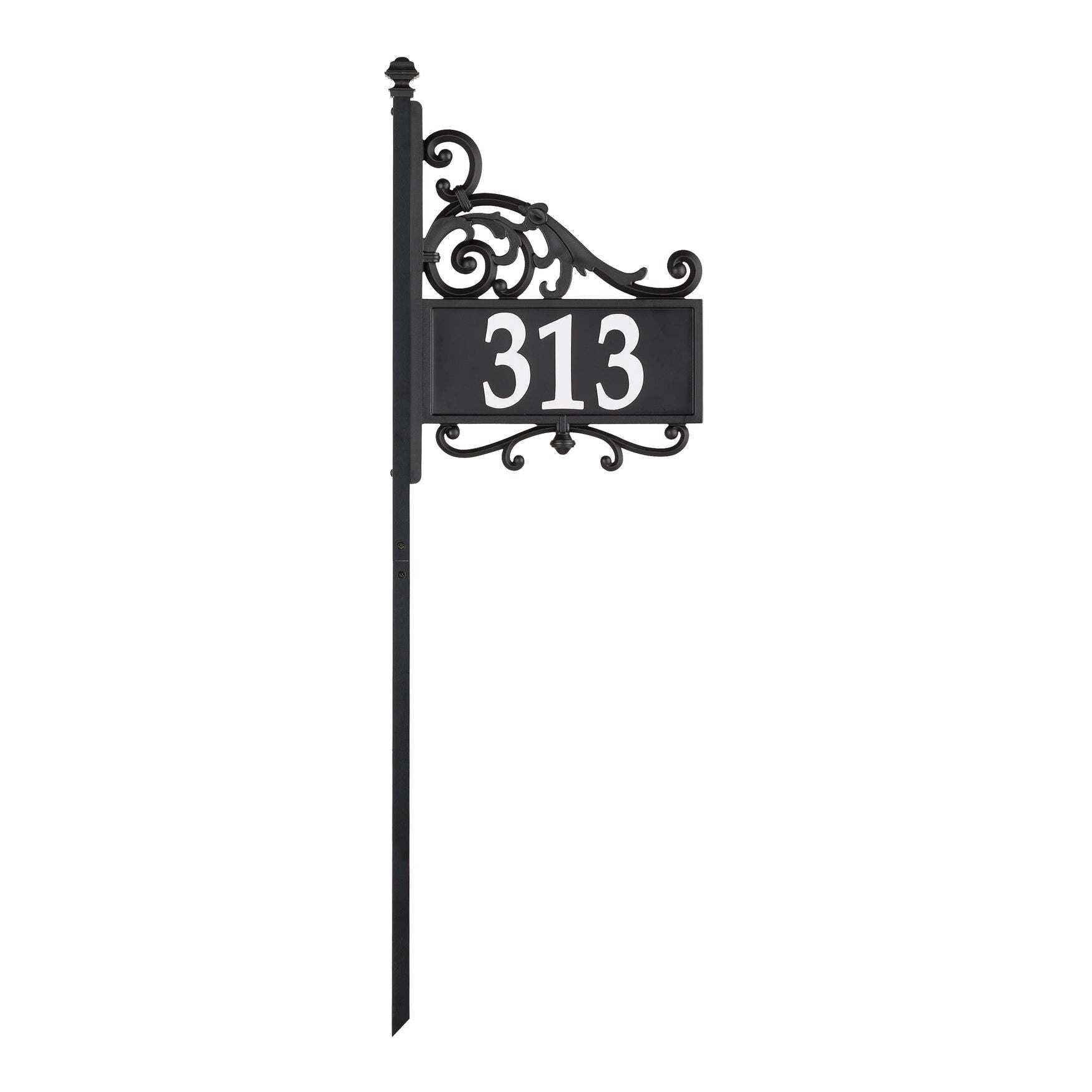 Nite Bright Acanthus Reflective Address Post Sign, , alternate image number 4