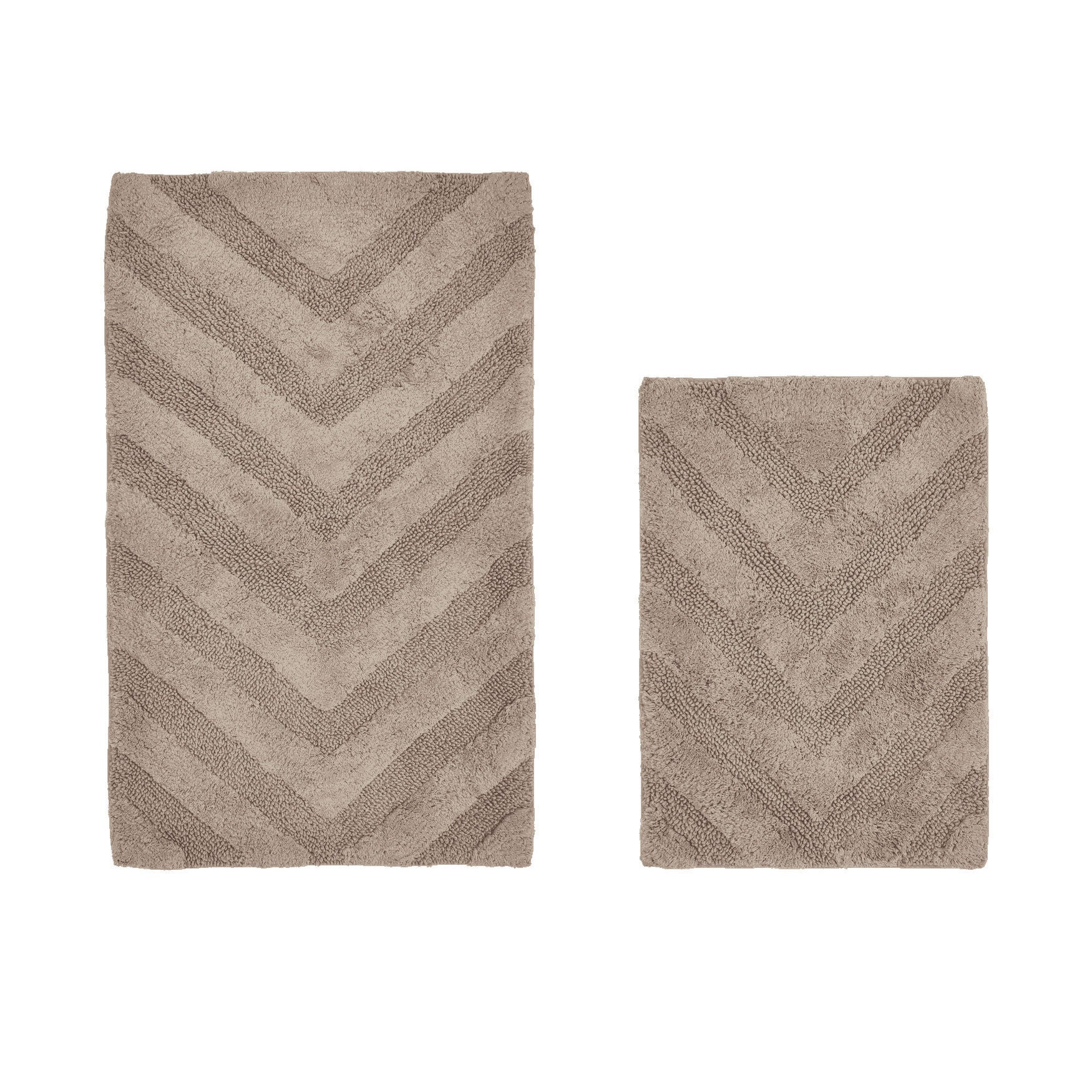 Hugo Collection 100% Cotton 2 Piece (17 inches X 24 inches | 21 inches X 34 inches) Bath Rug Set, SAND, hi-res image number 0