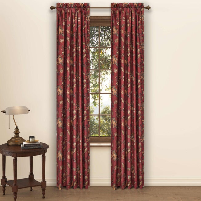 Bari 84 Inch Window Panel Pair, RED, alternate image number 1