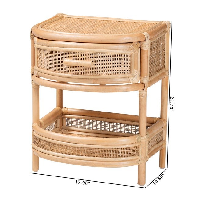 Dimensions diagram of nightstand