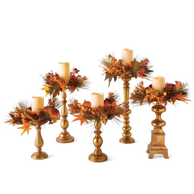 Harvest Wheat Candle Rings, Set of 5, , alternate image number 1