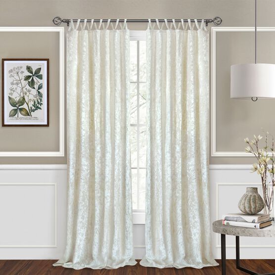 Harper Criss-Cross Window Curtain Panel - 50x63, , on-hover image number null