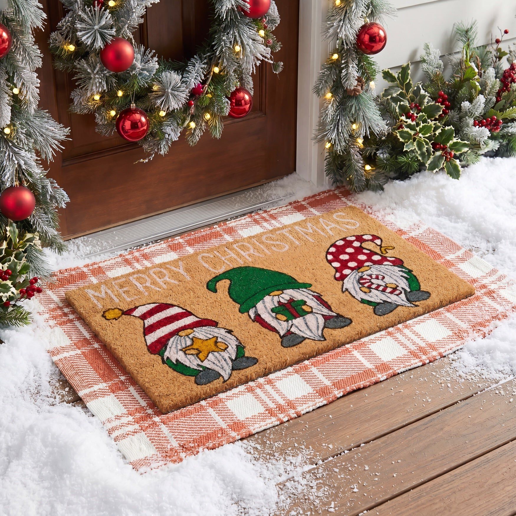 Handwoven Plaid Indoor/Outdoor Layering Rug