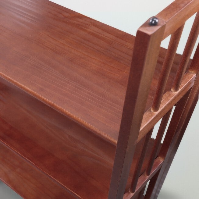 3-Shelf Folding Bookcase 14 inches Wide-Walnut, , alternate image number 12