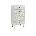 5-Drawer Geo Dresser Chest, WHITE GOLD, hi-res image number null