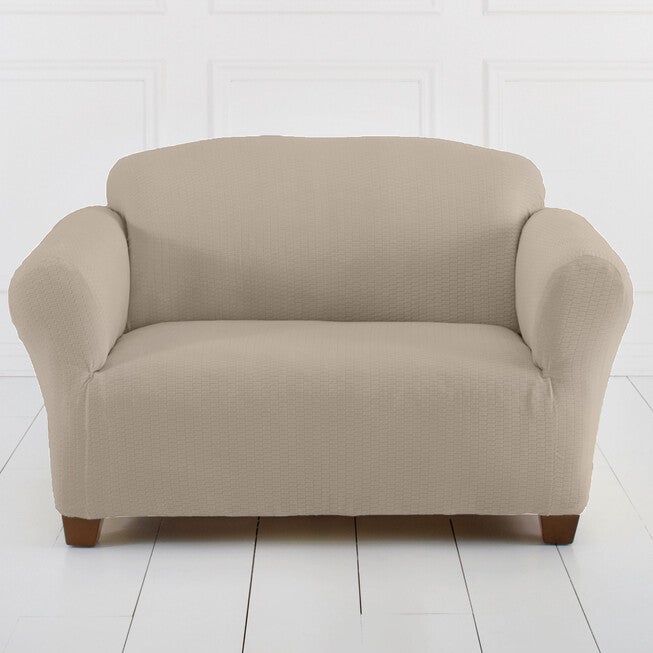 Brighton Slipcover Loveseat, STONE, hi-res image number null