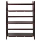 3-Shelf Folding Stackable Bookcase 27.5" Wide-Espresso, , alternate image number null