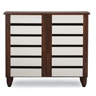 Gisela 2-Tone Shoe Cabinet With 2 Doors Furniture, BROWN, hi-res image number null