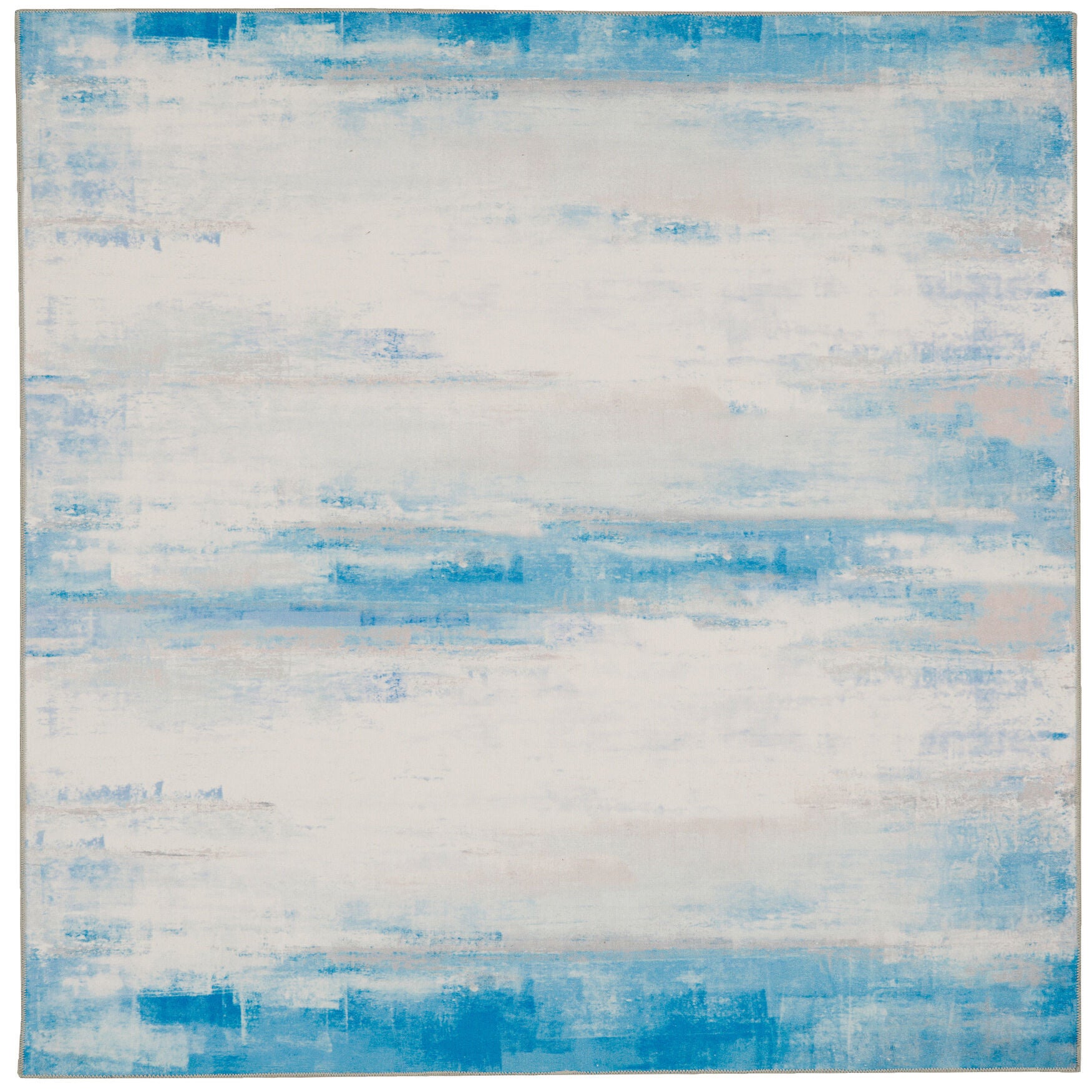 Washable Tiana Ivory/Blue Rug, IVORY, hi-res image number 0