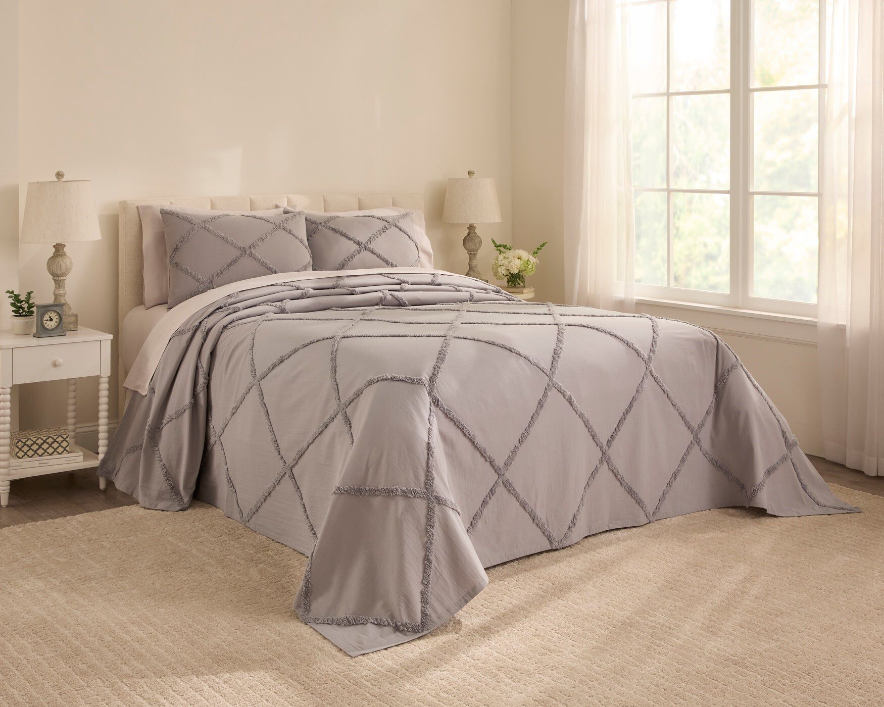 Eva Chenille Bedspread Set 