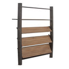 Dark Brown Wood Industrial Shelving Unit, 77 " x 20 " x 14 ", , alternate image number null