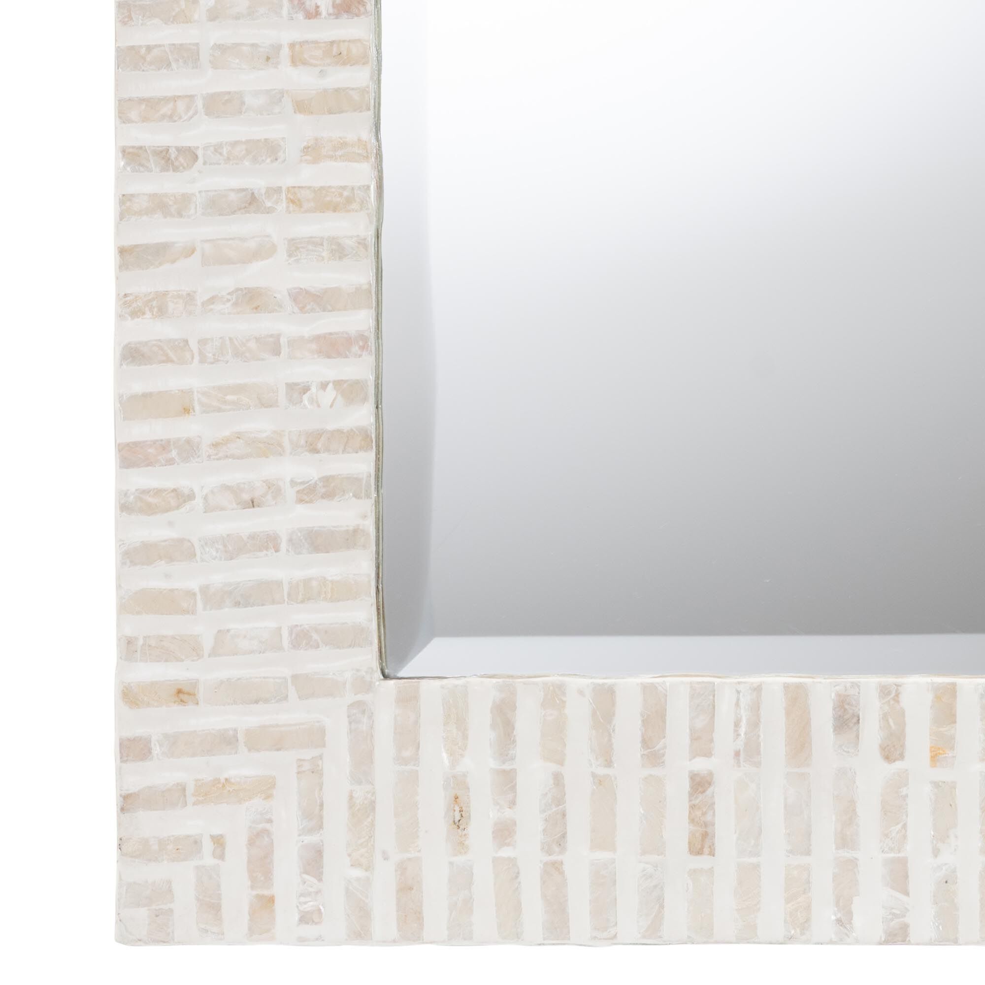 Chalina Capiz Shell Accent Mirror, WHITE BEIGE, alternate image number 2