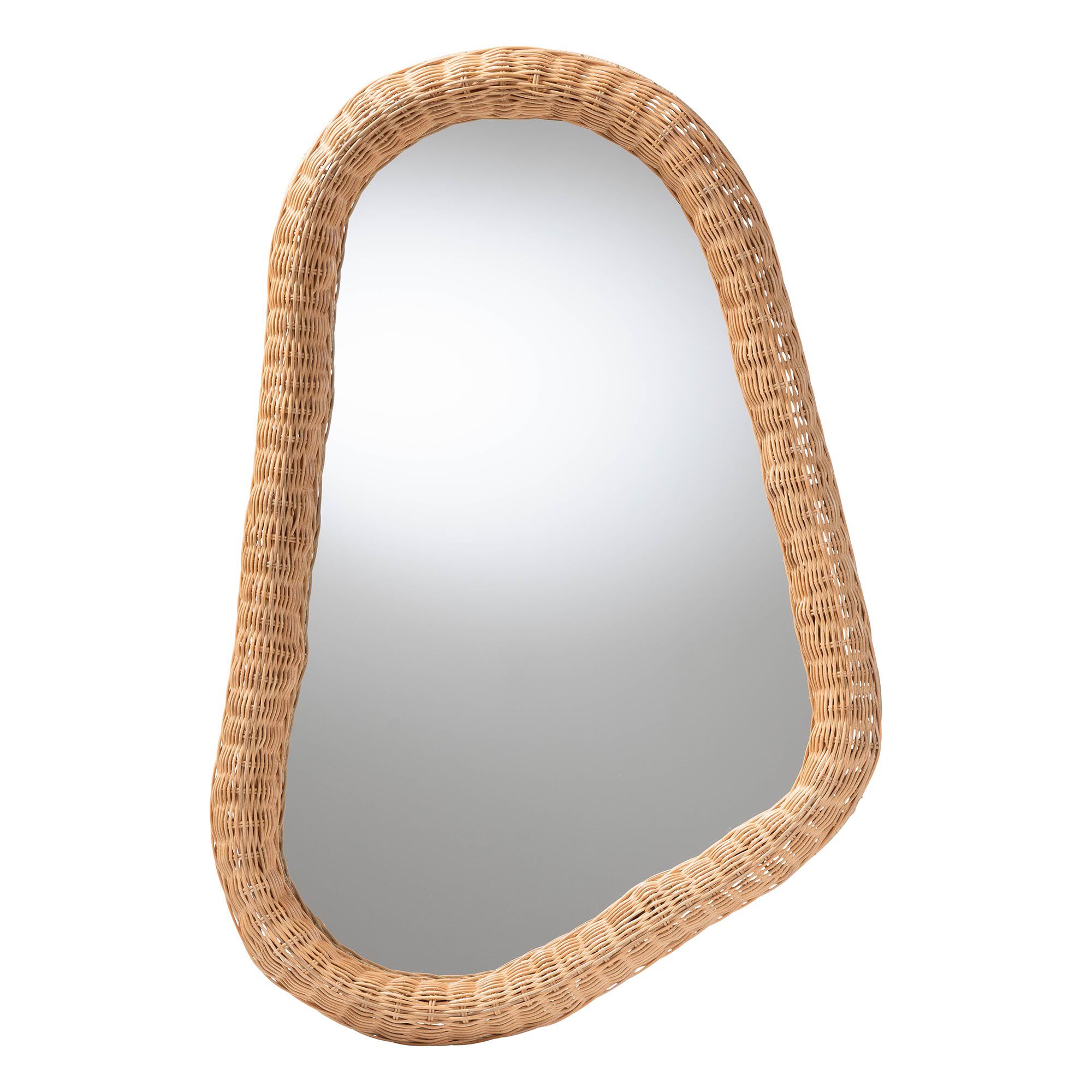 Ulrica Natural Rattan Wall Mirror, HONEY, alternate image number 1