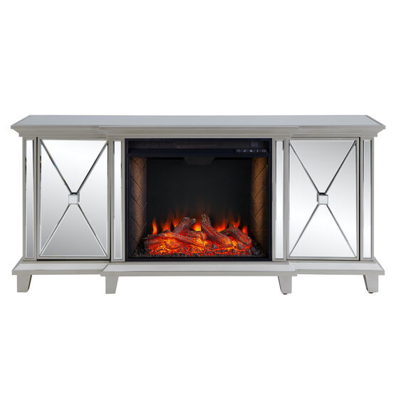 Toppington Mirrored Fireplace Media Console w/ Alexa Firebox, , alternate image number null