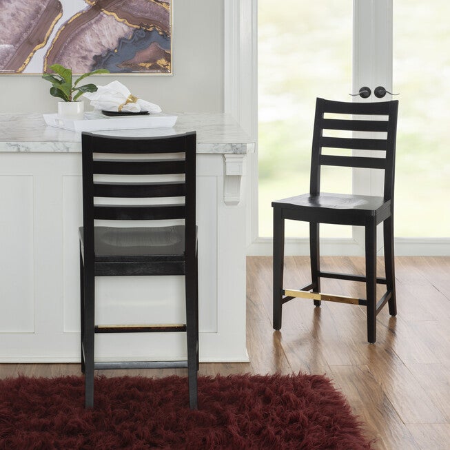 Flynn Counter Stool Black Set of 2, , alternate image number null