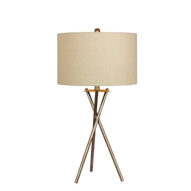 31 inches Rusted Silver Metal Table Lamp, , on-hover image number 1