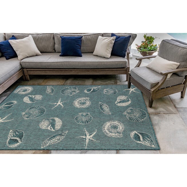 Liora Manne Carmel Shells Indoor/Outdoor Rug, , alternate image number null