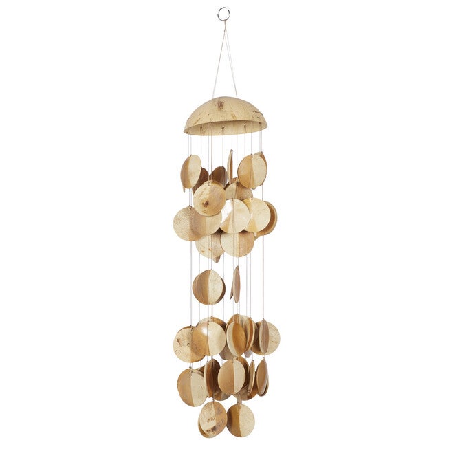 Gold Coconut Shells Coastal Windchime, GOLD, hi-res image number null