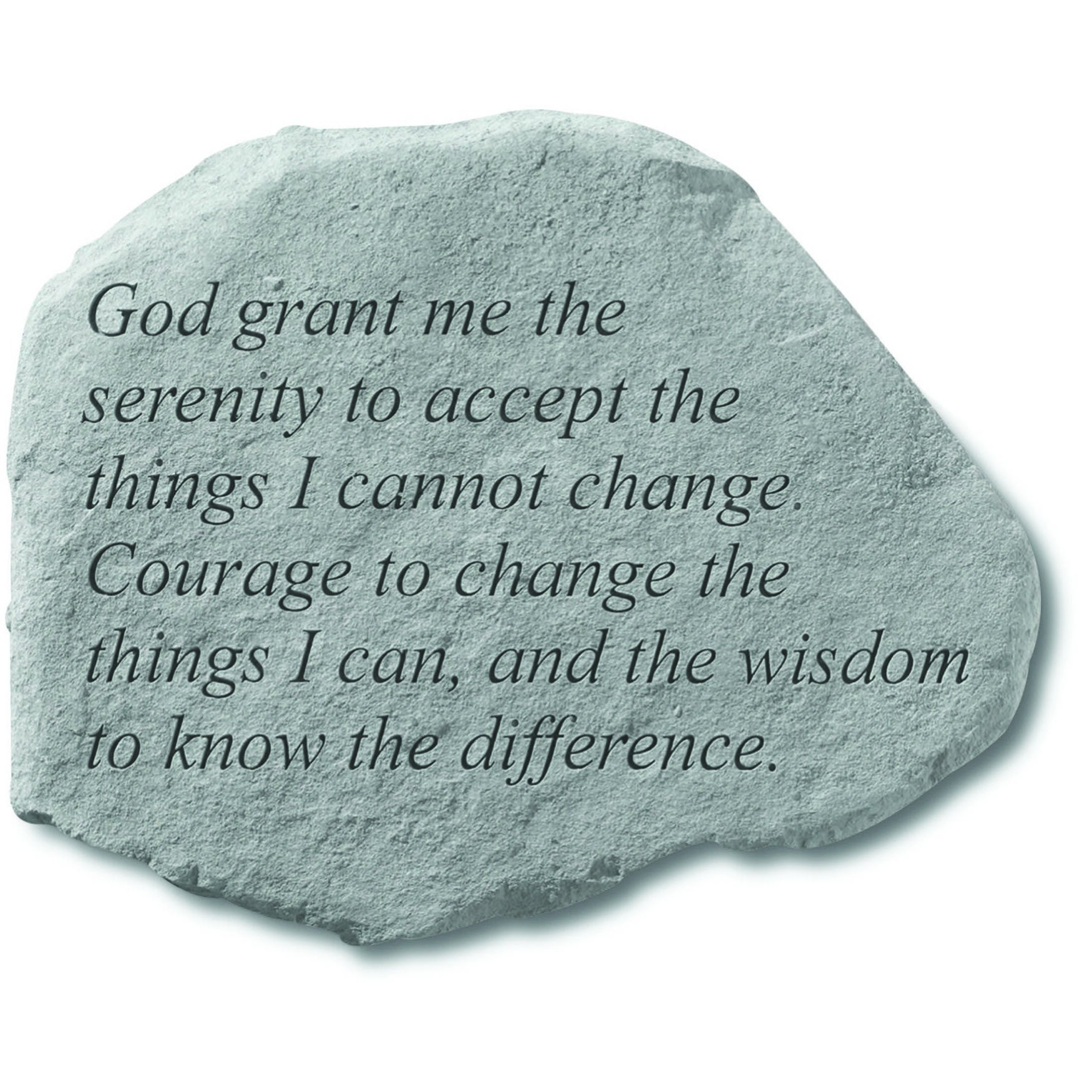 God Grant Me The Serenity Garden Accent Stone, GREY, hi-res image number 0