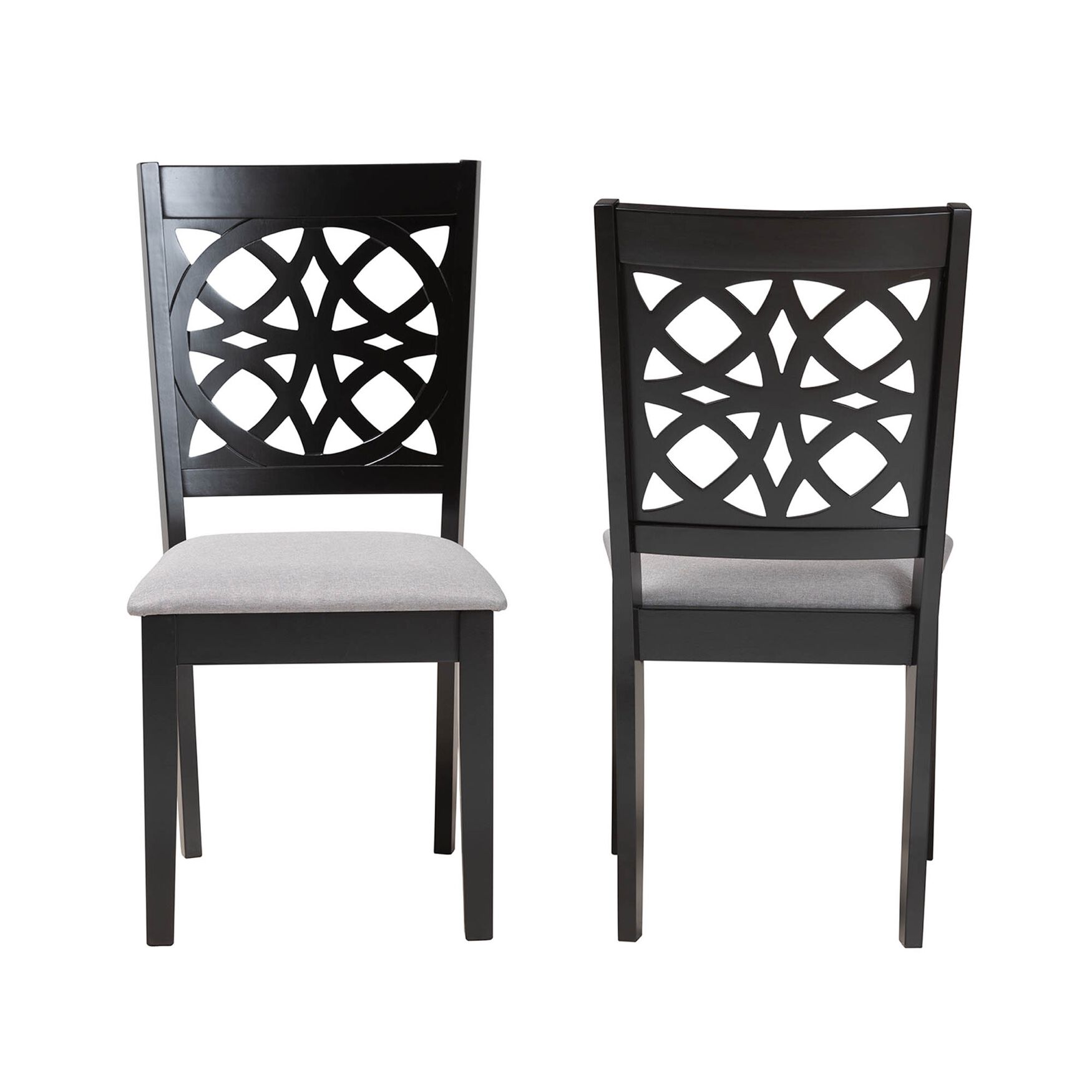 Abigail Modern Grey Fabric and Walnut Brown Finished Wood 2-Piece Dining Chair Set, , alternate image number 14