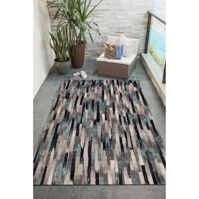 Liora Manne Fresco Broken Stripe Indoor/Outdoor Rug, , alternate image number 6