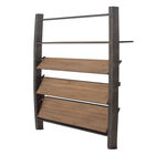 Dark Brown Wood Industrial Shelving Unit, 77 " x 20 " x 14 ", , alternate image number null
