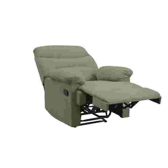 Beige recliner with footrest