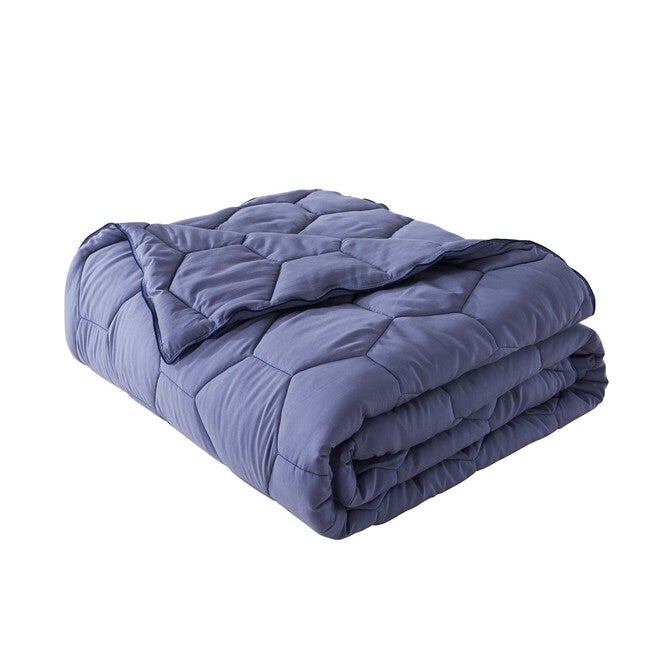 Honeycomb Down Alternative Blanket, Granite/Blue, , alternate image number 7