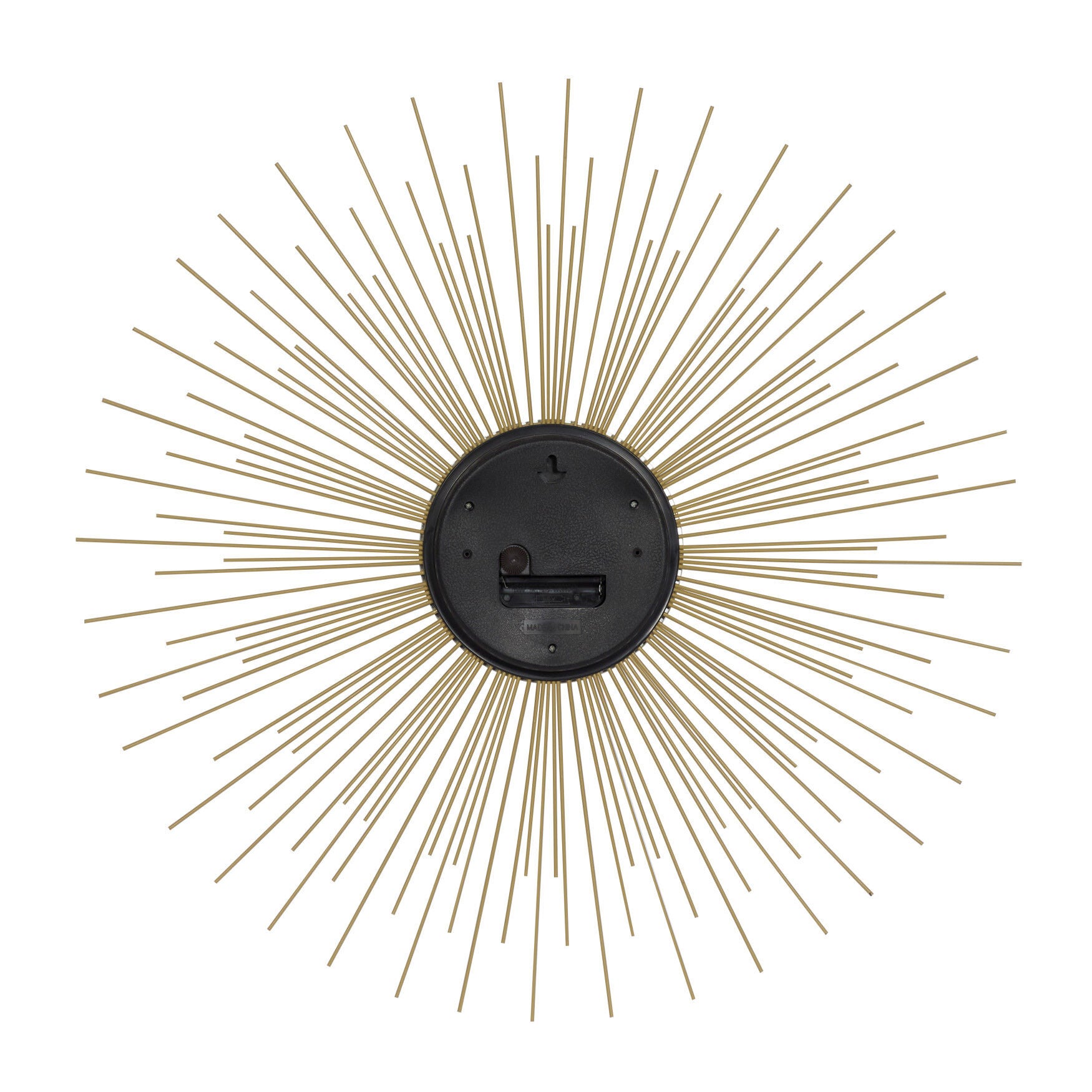 Gold Metal Contemporary Wall Clock, , on-hover image number 1