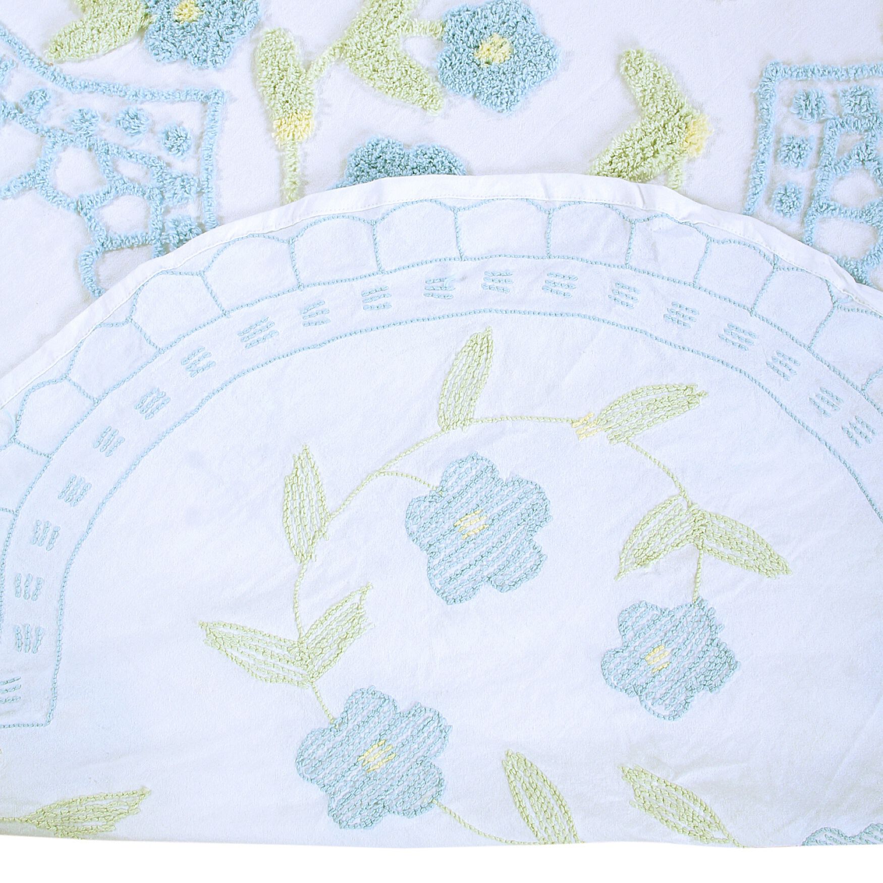 Bloomfield Collection in Floral Design 100% Cotton Tufted Chenille Curtain 2 Piece Set , , alternate image number 3