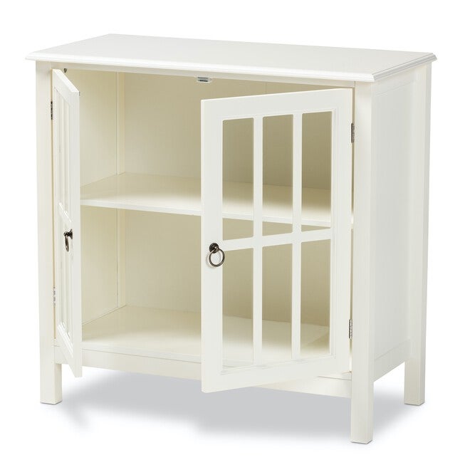 Kendall Wood And Glass Kitchen Storage Cabinet Furniture, , on-hover image number 1