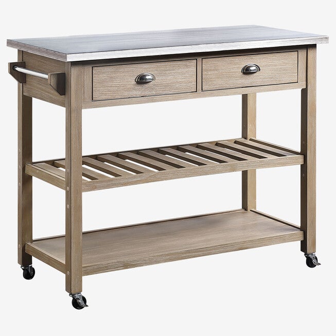 Alex Kitchen Island Cart, NATURAL, hi-res image number null