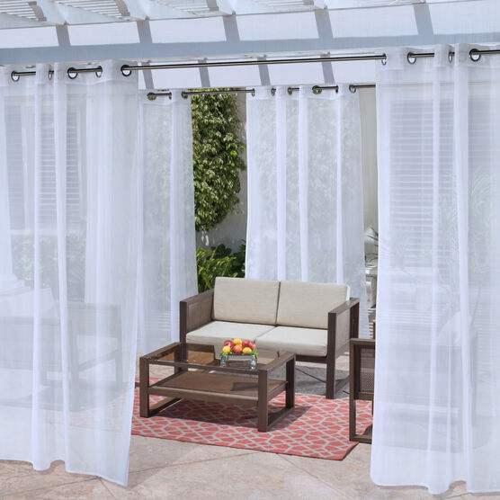 No Se’Um Insect Repellent Outdoor Curtain, WHITE, hi-res image number null