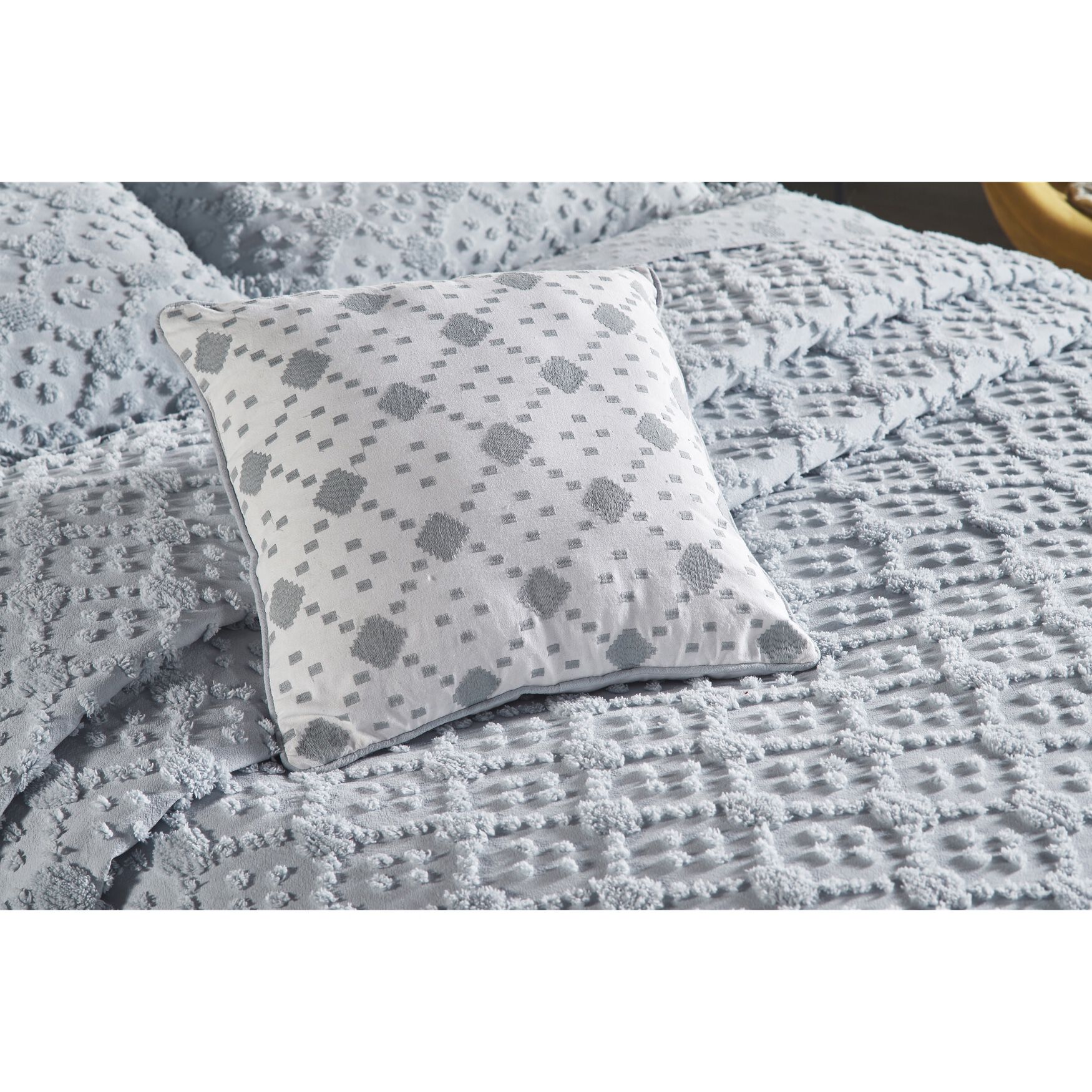 Charleston Collection 100% Cotton Geometric & Diamond Bedspread Set, , alternate image number 4
