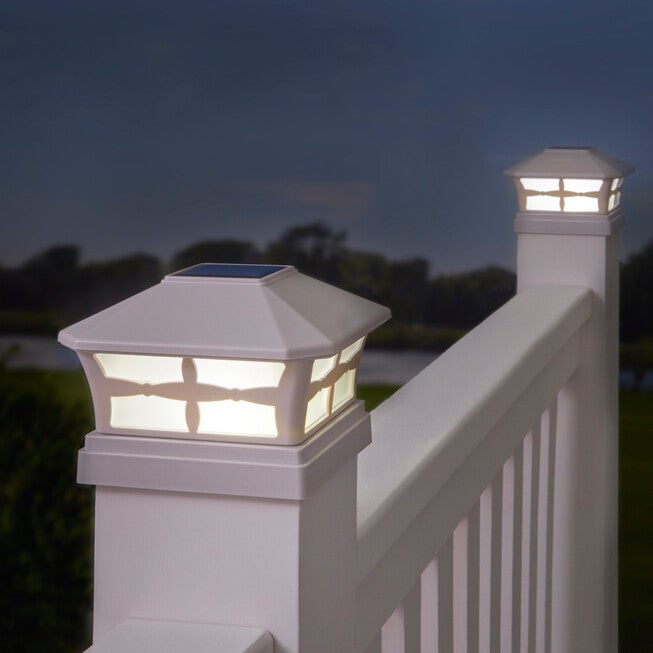 Lattice Design Post Cap, WHITE, hi-res image number 0