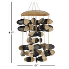 Black And Cream Coconut Shells Coastal Windchime, , alternate image number null