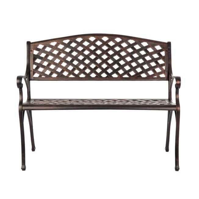 Antique Bronze Cast Aluminum Patio Bench, , alternate image number null