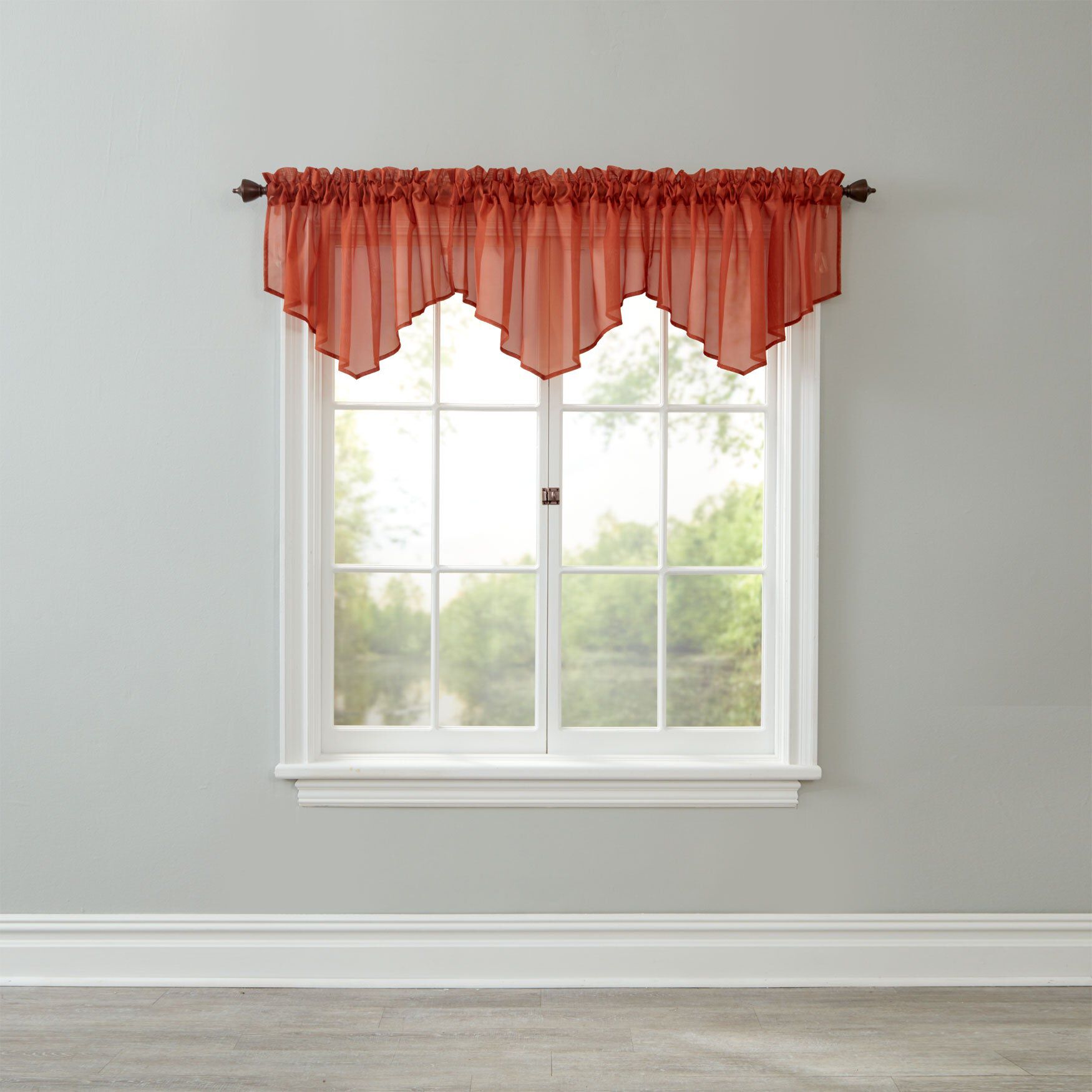 BH Studio Sheer Voile Ascot Valance, AUTUMN LEAVES, hi-res image number 0