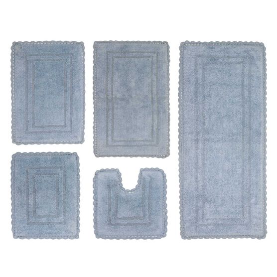 Casual Elegence 5 Piece Bath Rug Collection, BLUE, hi-res image number null