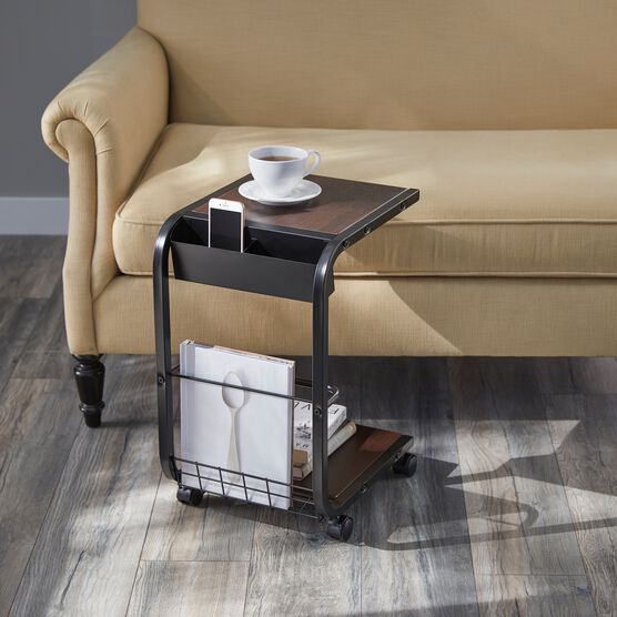 Rolling Side Table, BROWN, hi-res image number null