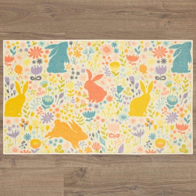 Easter Silhouette Multi Kitchen Rug, , on-hover image number 1