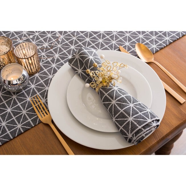 Gold Multi Bead Napkin Ring, Set of 6, , alternate image number 4