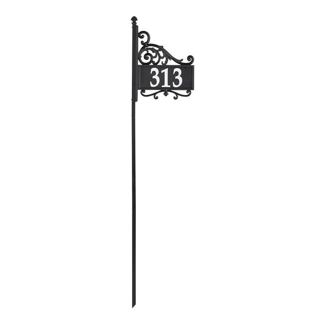 Nite Bright Acanthus Reflective Address Post Sign, , alternate image number null